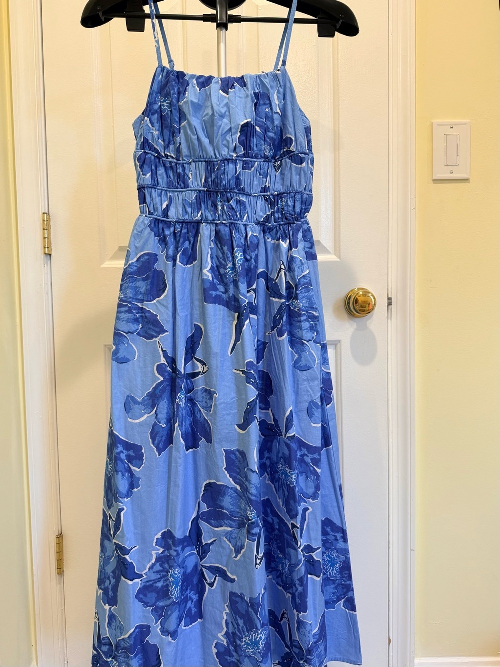Blue Floral Sundress With Smocked Bodice💙